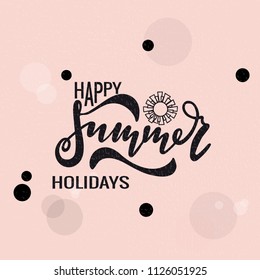 Vector illustration of Happy Summer Holidays with the inscription for packing product