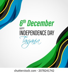 Vector illustration of happy Tanzania independence day