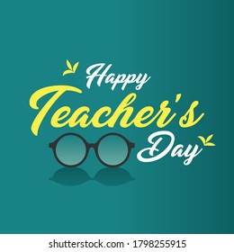 Vector illustration of Happy Teachers Day.