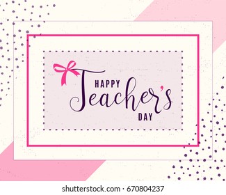 Vector Illustration Happy Teachers Day Greeting Stock Vector (Royalty ...