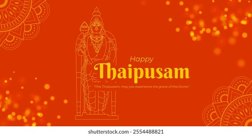 Vector illustration of Happy Thaipusam social media template