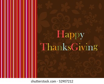 Vector Illustration For Happy Thankgiving Day