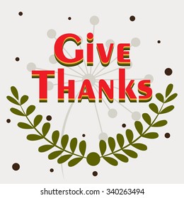 Vector illustration of happy Thanksgiving background.
