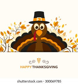 Vector Illustration Happy Thanksgiving Celebration Design Stock Vector ...