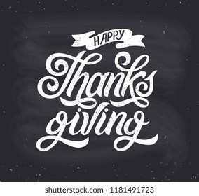 Vector illustration. Happy Thanksgiving Day typography vector design for greeting cards and poster on a textural background design template  celebration.Happy Thanksgiving  inscription, lettering.