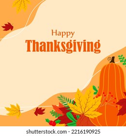 Vector illustration for Happy Thanksgiving day banner, greeting, flyer, template
