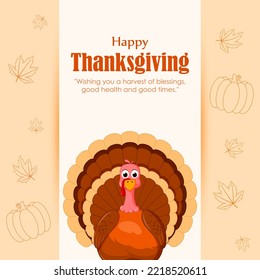 Vector illustration for Happy Thanksgiving day banner