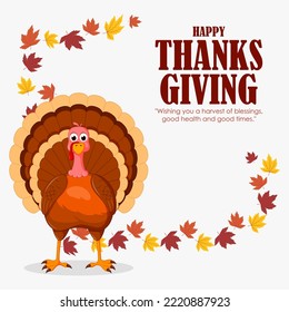 Vector illustration for Happy Thanksgiving day banner