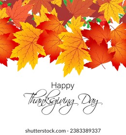 Vector illustration of Happy Thanksgiving social media feed template