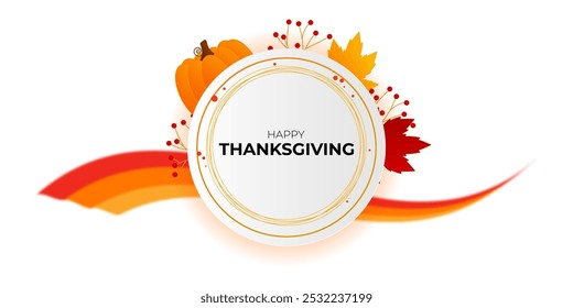 Vektorgrafik der Social-Media-Vorlage Happy Thanksgiving