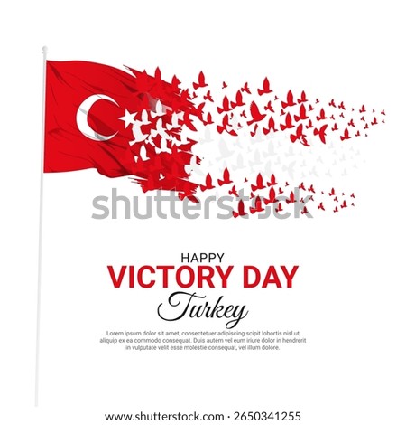 Vector illustration of Happy Turkey Victory Day social media template