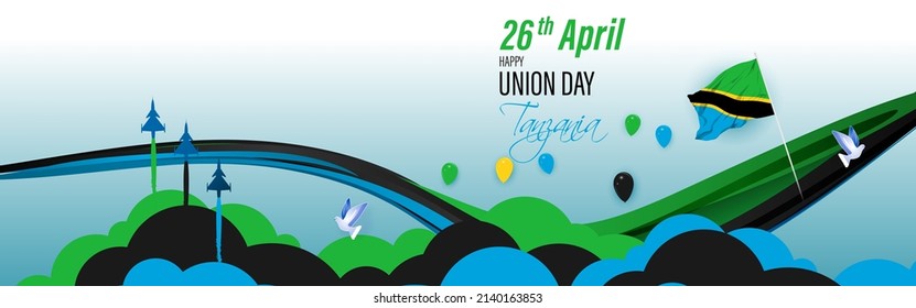 Vector illustration for happy union day Tanzania