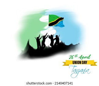 Vector illustration for happy union day Tanzania