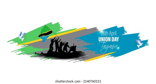 Vector illustration for happy union day Tanzania