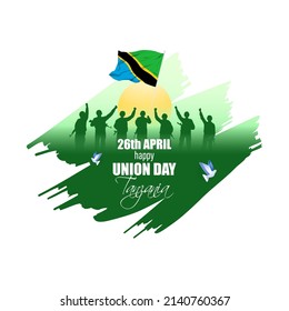 Vector illustration for happy union day Tanzania