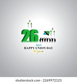 Vector illustration for happy union day Tanzania