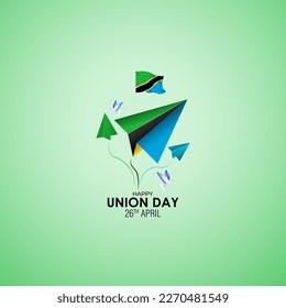 Vektorgrafik zum Happy Union Day Tansania