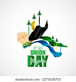 Vector illustration for happy union day Tanzania