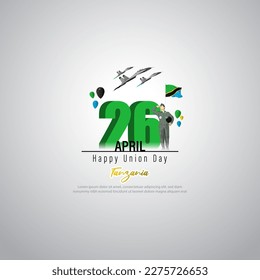 Vector illustration for happy union day Tanzania