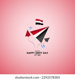 Vector illustration for Happy Unity Day Yemen social media story feed set mockup template svg
