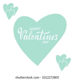 Vector illustration of Happy Valentine's Day text. Copy space for text. Happy Valentines Day romantic greeting card, typography poster with modern calligraphy. EPS 10. 