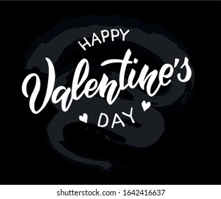 Vector illustration of Happy Valentine's day text lettering for product packaging, gift, sticker, badge, flyer. Usable for clothing, stationery,  card, banner, invitation template, poster. EPS 10