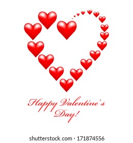 Vector illustration of Happy Valentine's Day! Heart