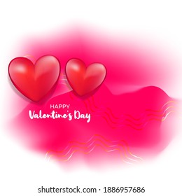 vector illustration for Happy Valentine's Day concept backgrounds with hearts, ribbons