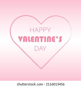 Vector Illustration of Happy Valentine's day card and pink background