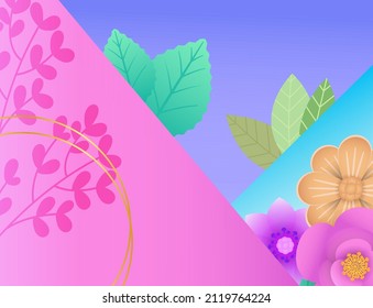 Vector illustration Happy Valentine's day background present composition for a trendy banner, poster or greeting card with space for your text