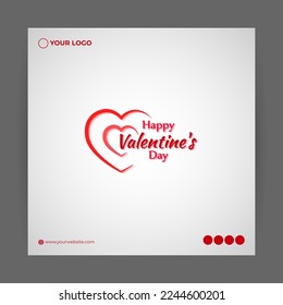 Vector illustration of Happy Valentine's Day concept rose petals background