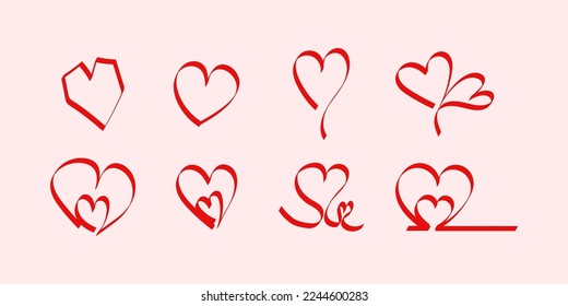 Vector illustration of Happy Valentine's Day concept rose petals background