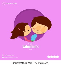 Vector illustration of Happy Valentine's Day concept rose petals background