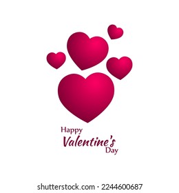 Vector illustration of Happy Valentine's Day concept rose petals background