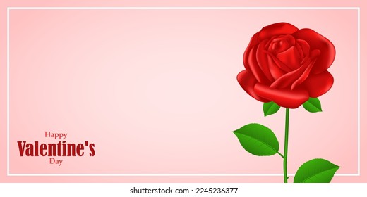 Vector illustration of Happy Valentine's Day concept rose petals background