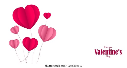 Vector illustration of Happy Valentine's Day concept rose petals background