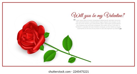 Vector illustration of Happy Valentine's Day concept rose petals background