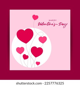 Vector illustration of Happy Valentine's Day concept background