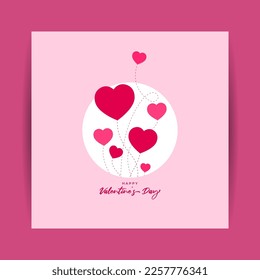 Vector illustration of Happy Valentine's Day concept background