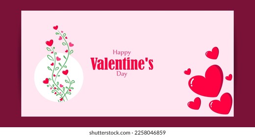 Vector illustration of Happy Valentine's Day concept background