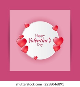 Vector illustration of Happy Valentine's Day concept background