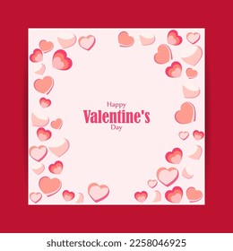 Vector illustration of Happy Valentine's Day concept background