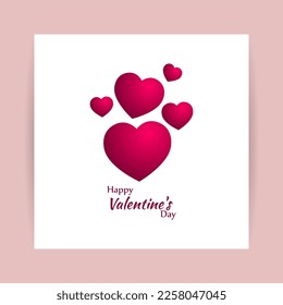 Vector illustration of Happy Valentine's Day concept background