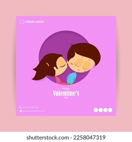 Vector illustration of Happy Valentine's Day concept background