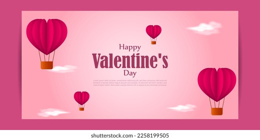 Vector illustration of Happy Valentine's Day concept background