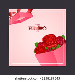 Vector illustration of Happy Valentine's Day concept background