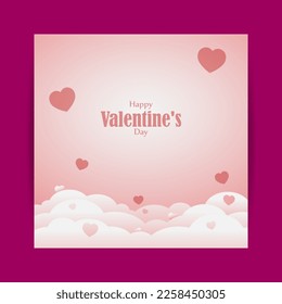 Vector illustration of Happy Valentine's Day concept background