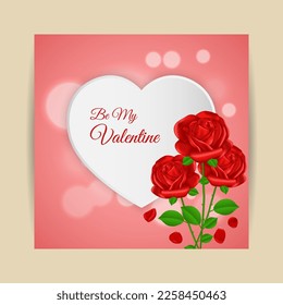 Vector illustration of Happy Valentine's Day concept background