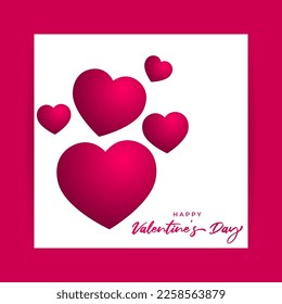 Vector illustration of Happy Valentine's Day concept background