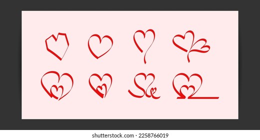 Vector illustration of Happy Valentine's Day concept background